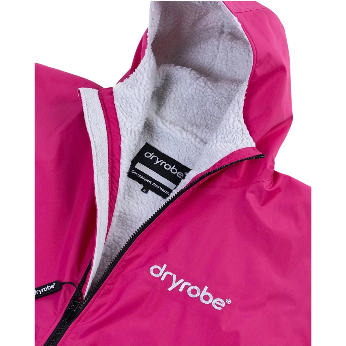 Dryrobe Advance Long Sleeve Drying &amp; Changing Robe - Pink/Light Grey - Changing Robe Poncho Towel by Dryrobe