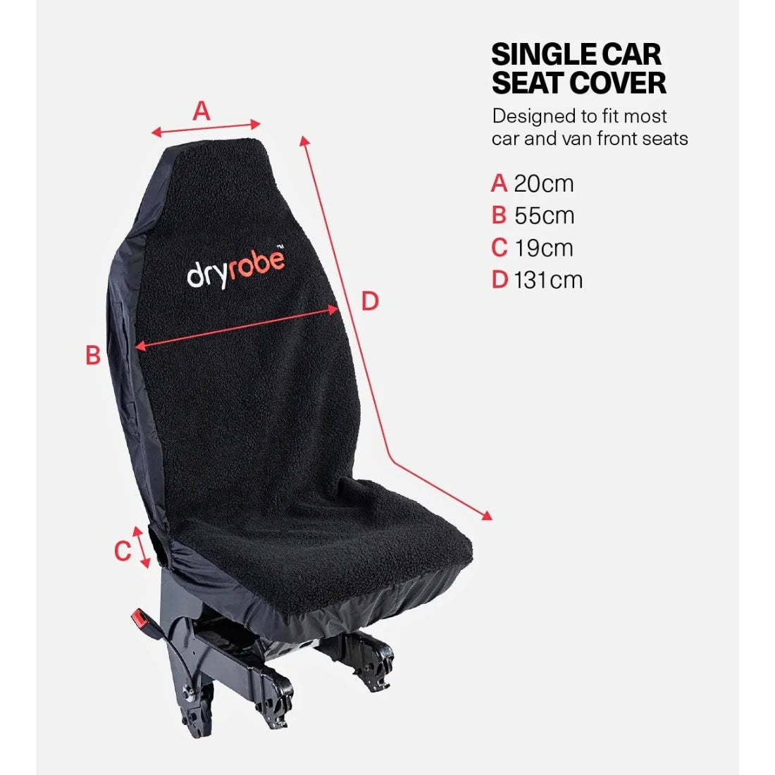 Dryrobe Car Seat Cover - Black/Camo - Gifts for Surfers by Dryrobe