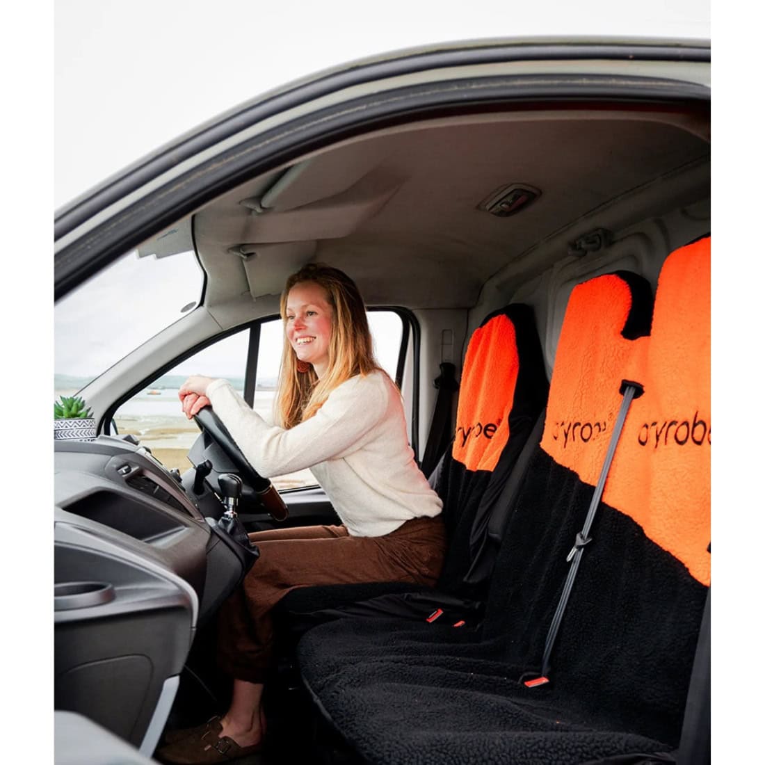 Dryrobe Car Seat Cover - Orange/Black - Gifts for Surfers by Dryrobe