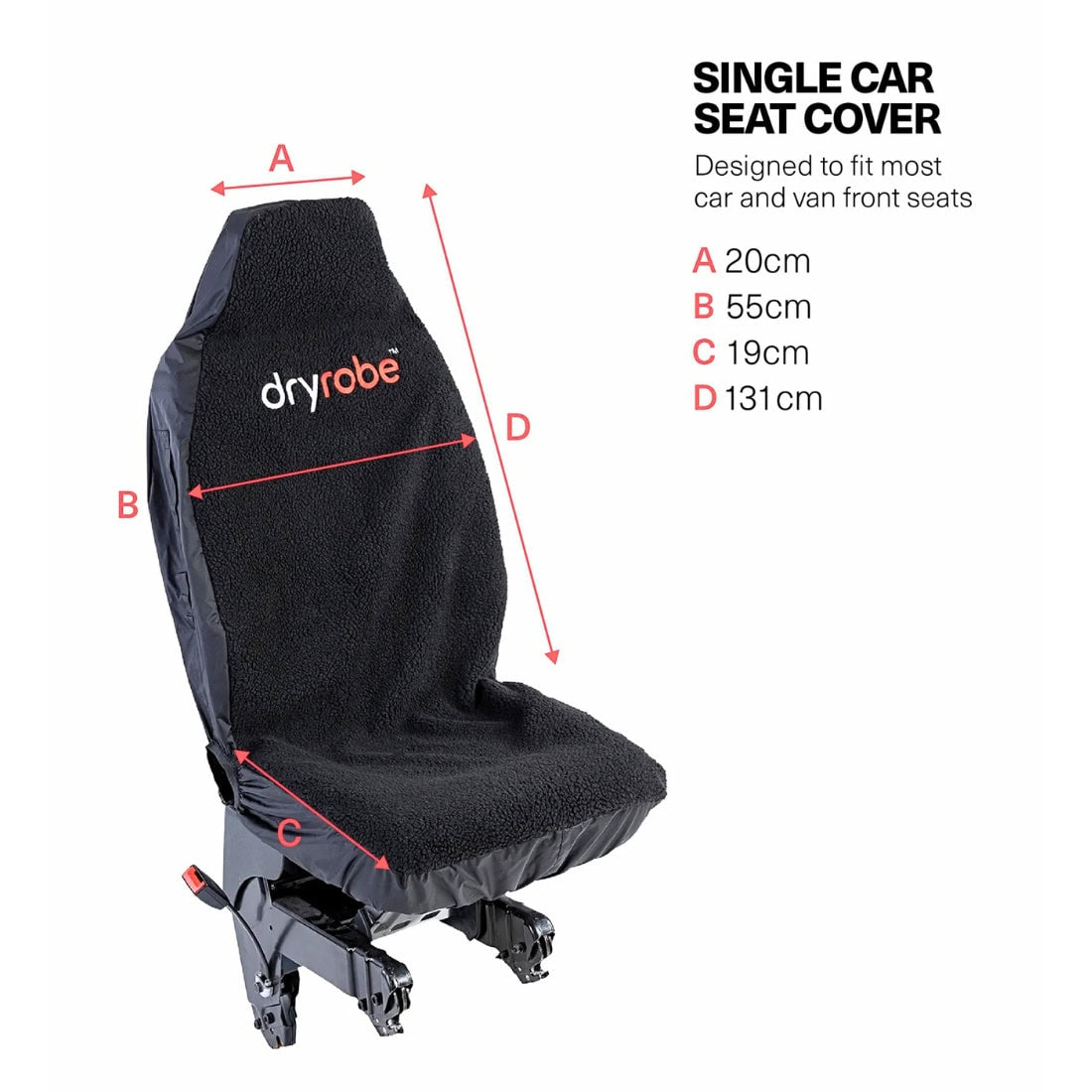 Dryrobe Car Seat Cover - Orange/Black - Gifts for Surfers by Dryrobe