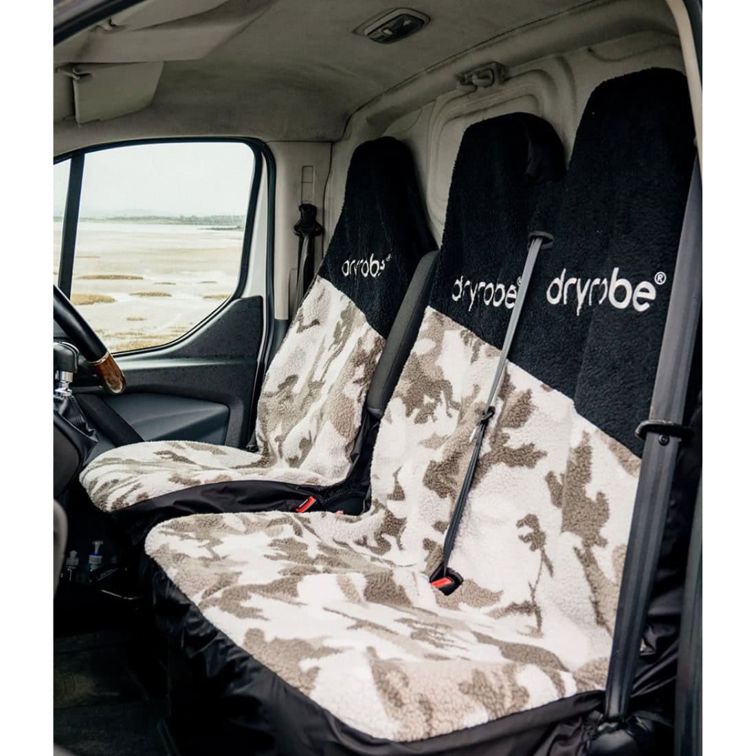 Dryrobe Car Seat Cover - Sand Camo/Black - Gifts for Surfers by Dryrobe