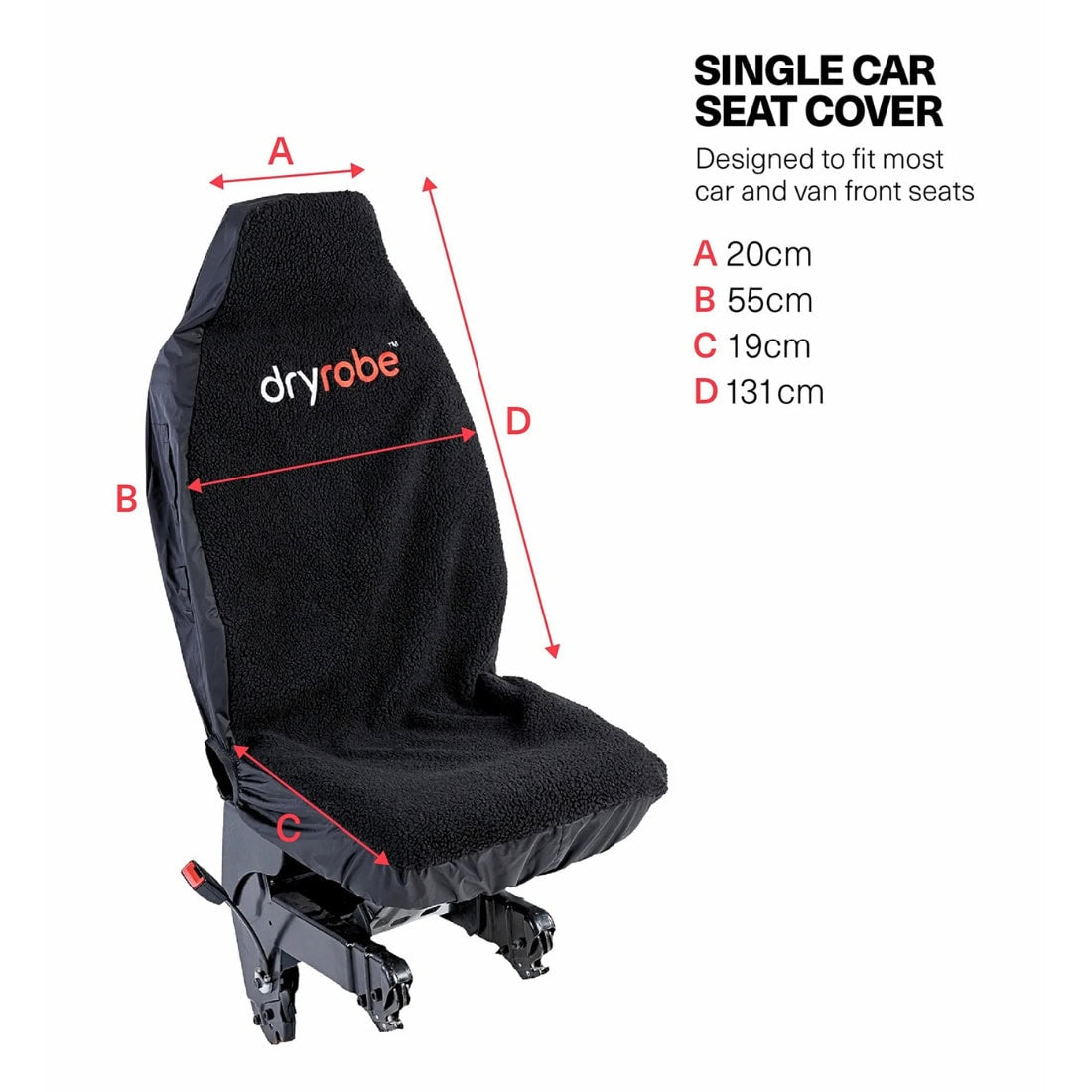 Dryrobe Car Seat Cover - Sand Camo/Black - Gifts for Surfers by Dryrobe