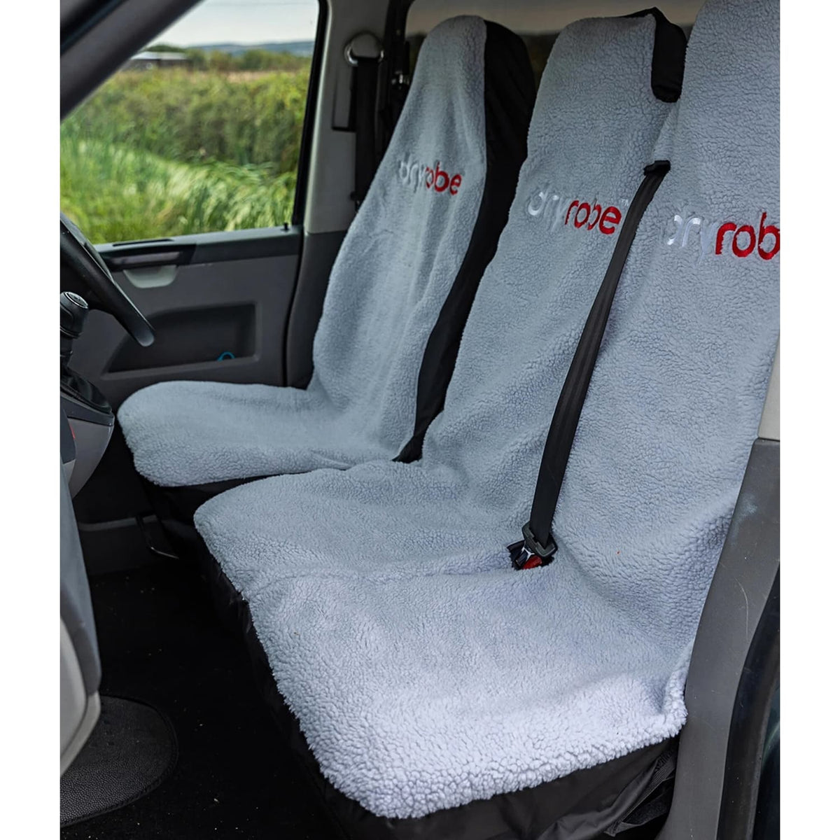 Dryrobe Double Car Seat Cover - Black Grey - Gifts for Surfers by Dryrobe