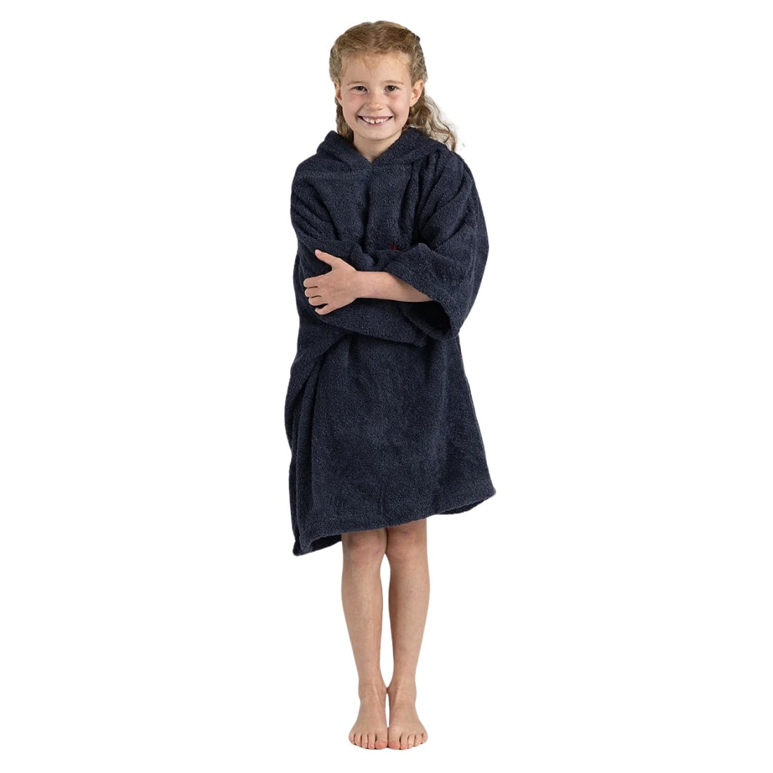 Dryrobe Kids Organic Cotton Towelling Robe - Navy - Changing Robe Poncho Towel by Dryrobe 10-14 Years