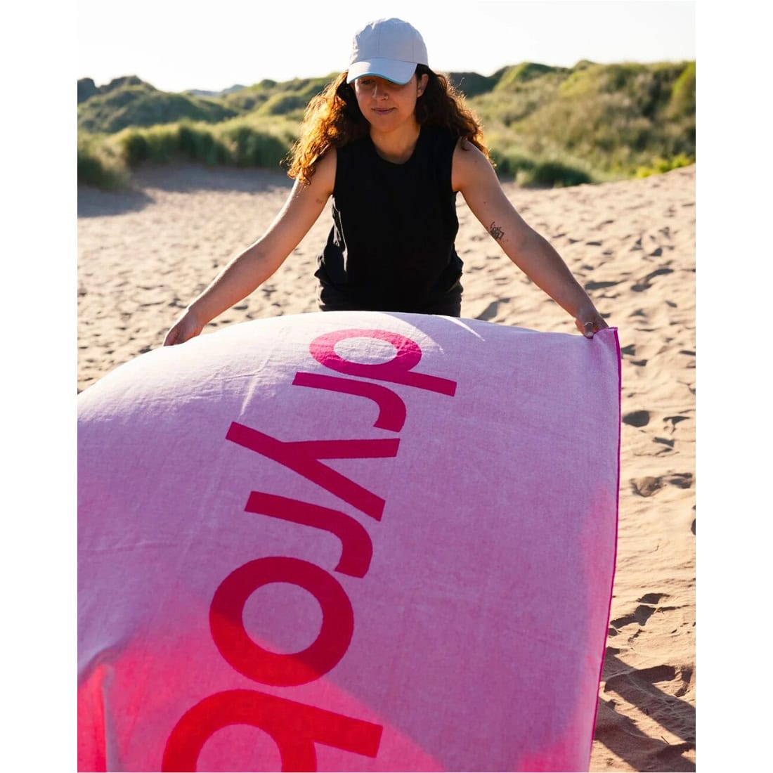 Dryrobe Organic Beach Towel - Pink - Beach Towel by Dryrobe One Size