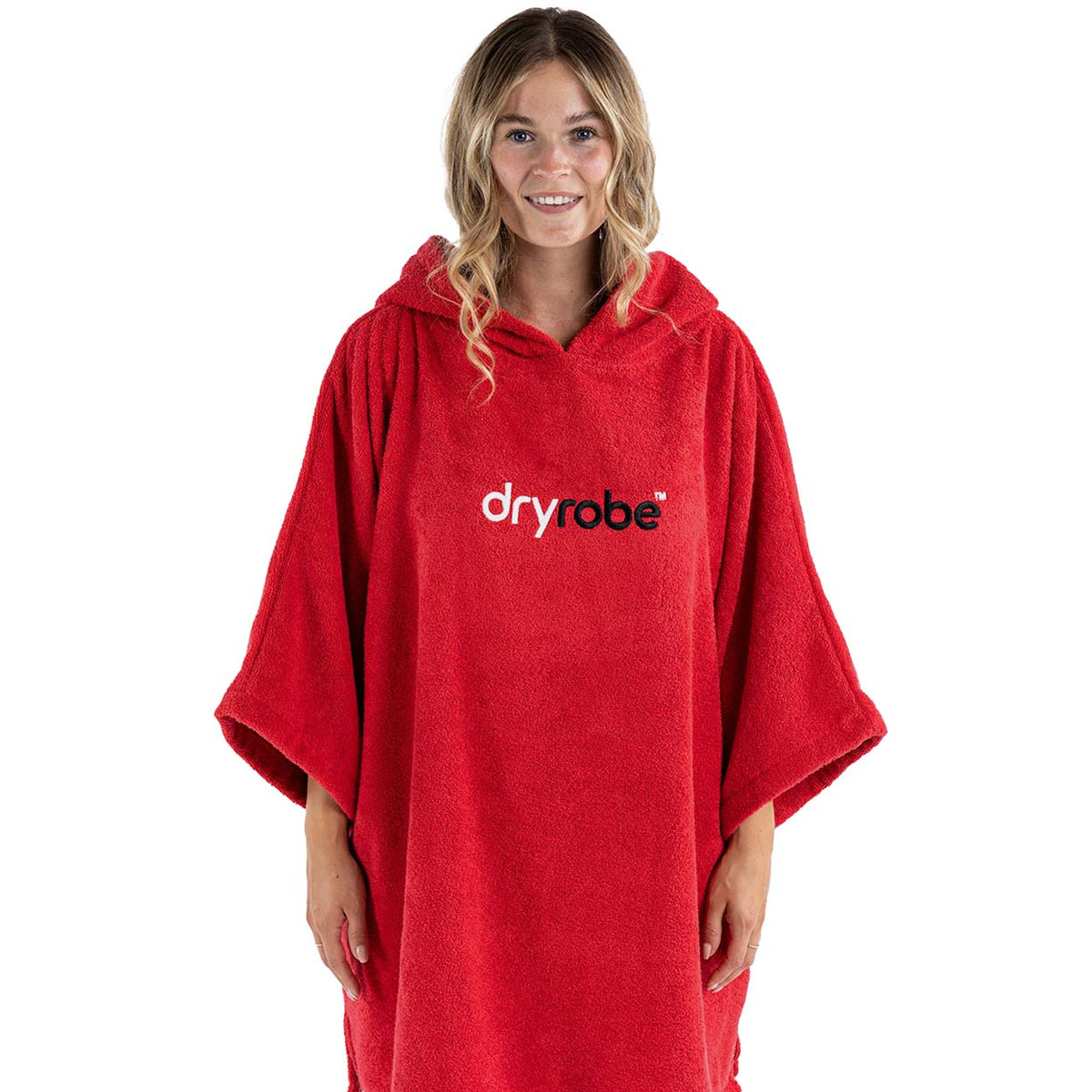 Dryrobe Organic Cotton Short Sleeve Towel Dryrobe - Red