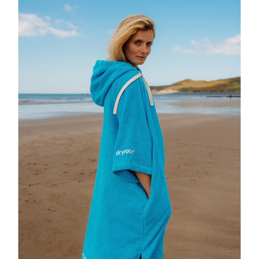 Dryrobe Towel Robe - Blue - Changing Robe Poncho Towel by Dryrobe