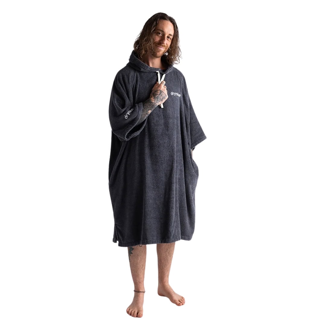 Dryrobe Towel Robe - Dark Slate - Changing Robe Poncho Towel by Dryrobe