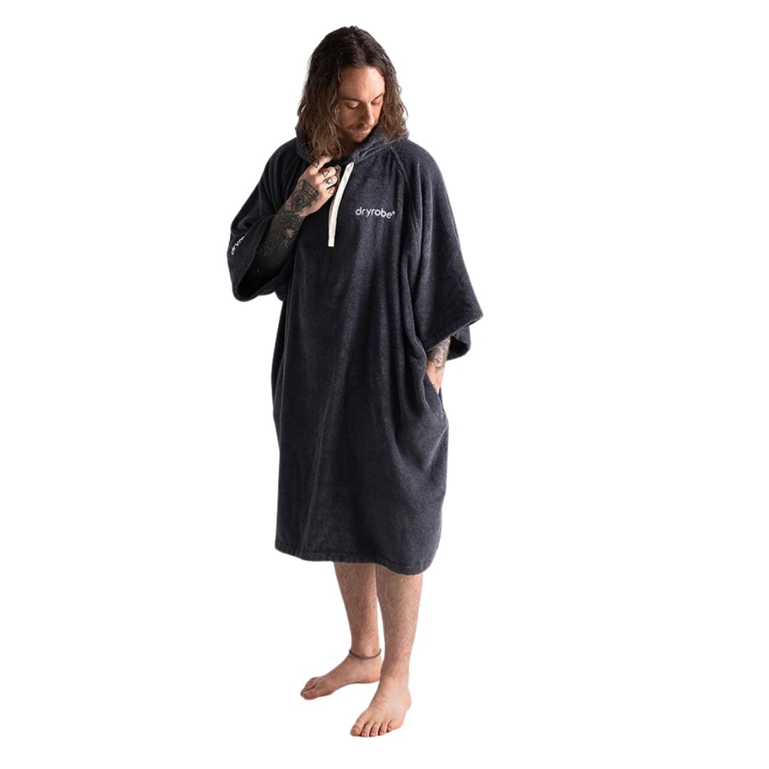 Dryrobe Towel Robe - Dark Slate - Changing Robe Poncho Towel by Dryrobe