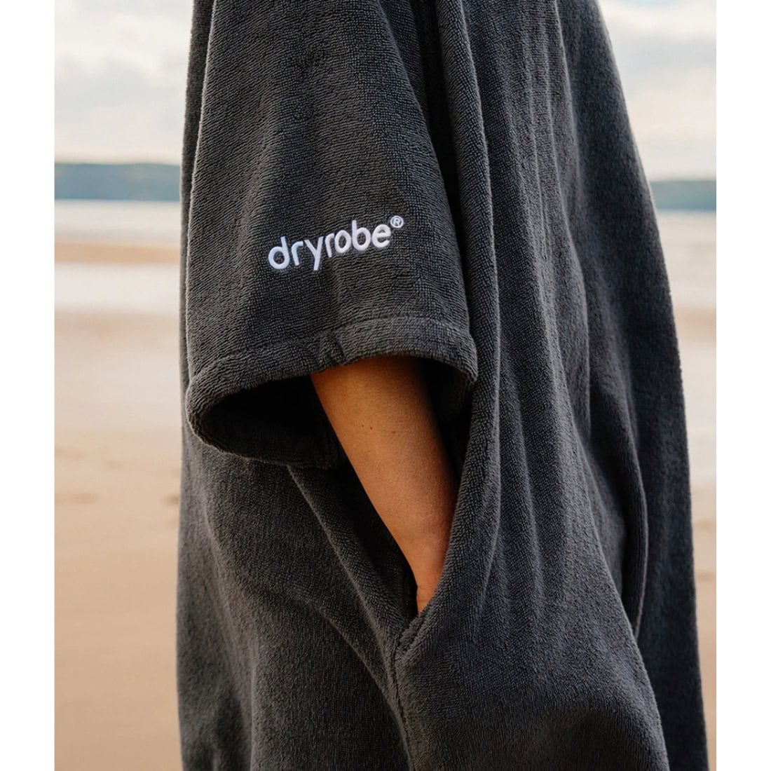 Dryrobe Towel Robe - Dark Slate - Changing Robe Poncho Towel by Dryrobe