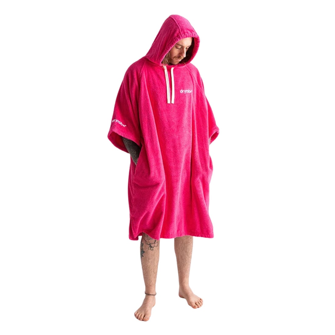 Dryrobe Towel Robe - Hot Pink - Changing Robe Poncho Towel by Dryrobe M