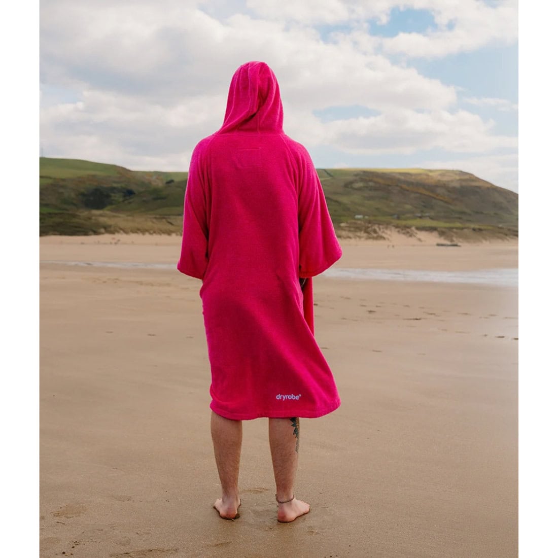 Dryrobe Towel Robe - Hot Pink - Changing Robe Poncho Towel by Dryrobe M