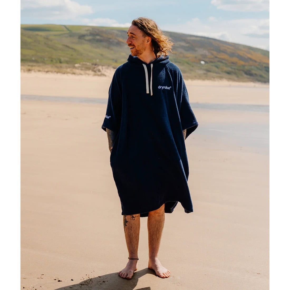 Dryrobe Towel Robe - Navy - Changing Robe Poncho Towel by Dryrobe