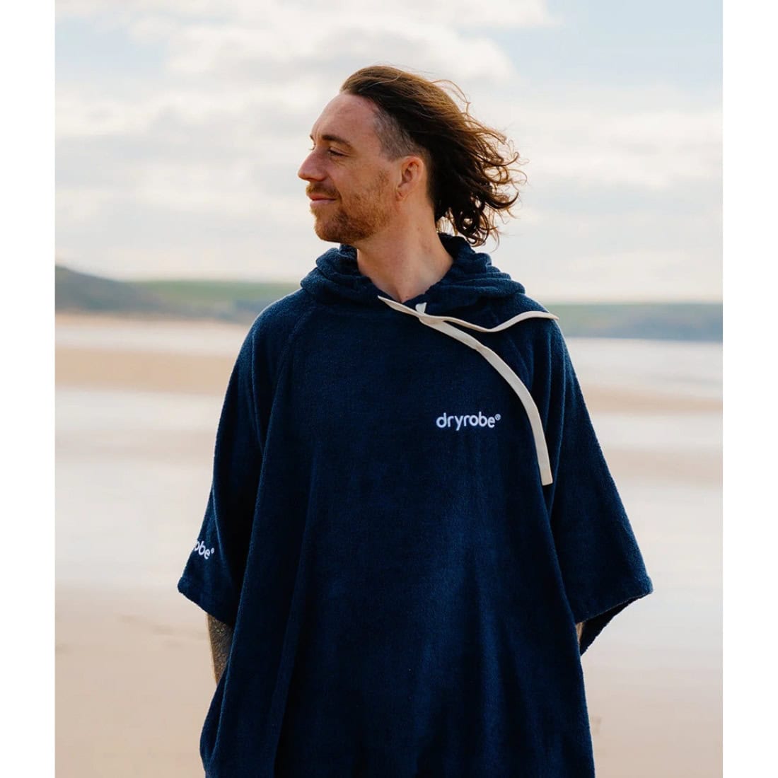 Dryrobe Towel Robe - Navy - Changing Robe Poncho Towel by Dryrobe