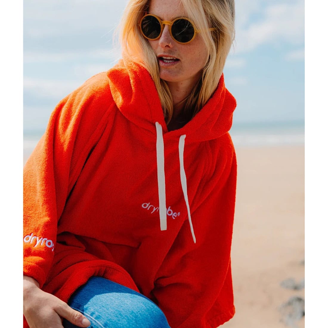 Dryrobe Towel Robe - Orange - Changing Robe Poncho Towel by Dryrobe