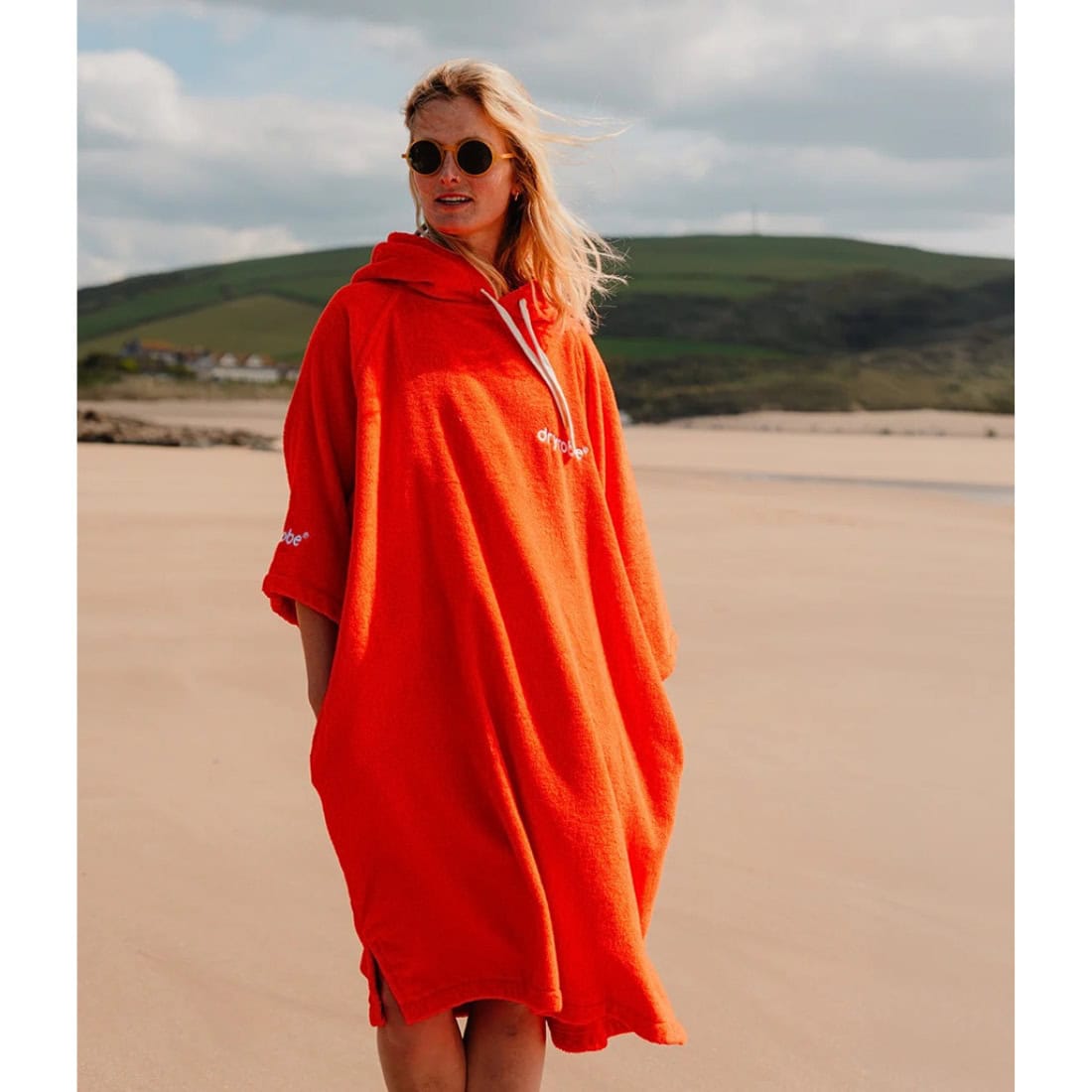 Dryrobe Towel Robe - Orange - Changing Robe Poncho Towel by Dryrobe