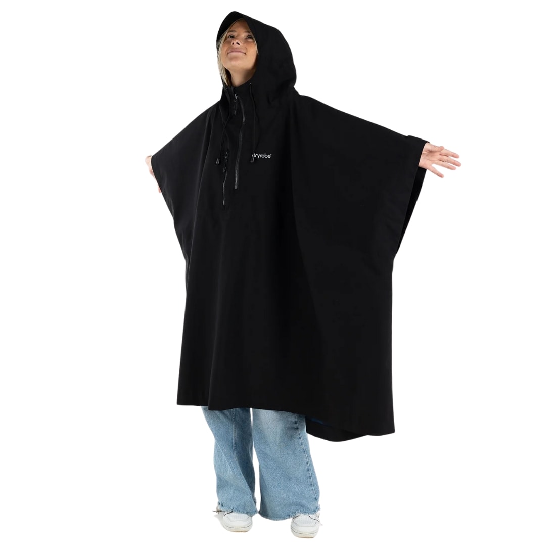 Dryrobe Waterproof Poncho - Black - Changing Robe Poncho Towel by Dryrobe One Size