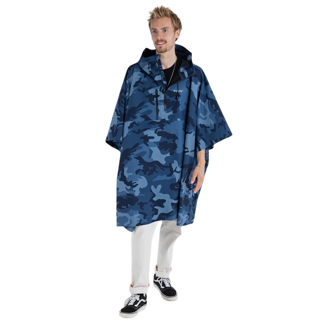 Dryrobe Waterproof Poncho - Blue Camo - Changing Robe Poncho Towel by Dryrobe One Size