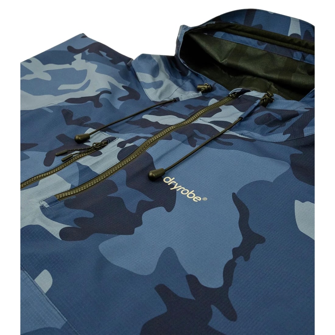 Dryrobe Waterproof Poncho - Blue Camo - Changing Robe Poncho Towel by Dryrobe One Size