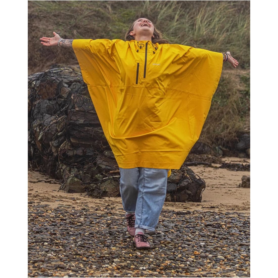 Dryrobe Waterproof Poncho - Yellow - Changing Robe Poncho Towel by Dryrobe One Size