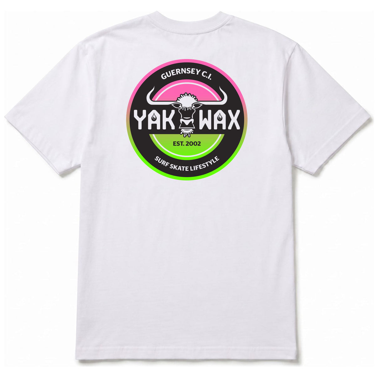 Yakwax Est 2002 T-Shirt - White/Fruit - Mens Graphic T-Shirt by Yakwax