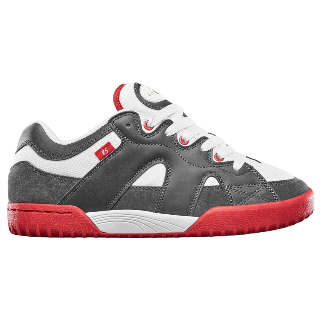 eS One Nine 7 Skate Shoes - Grey/White/Red