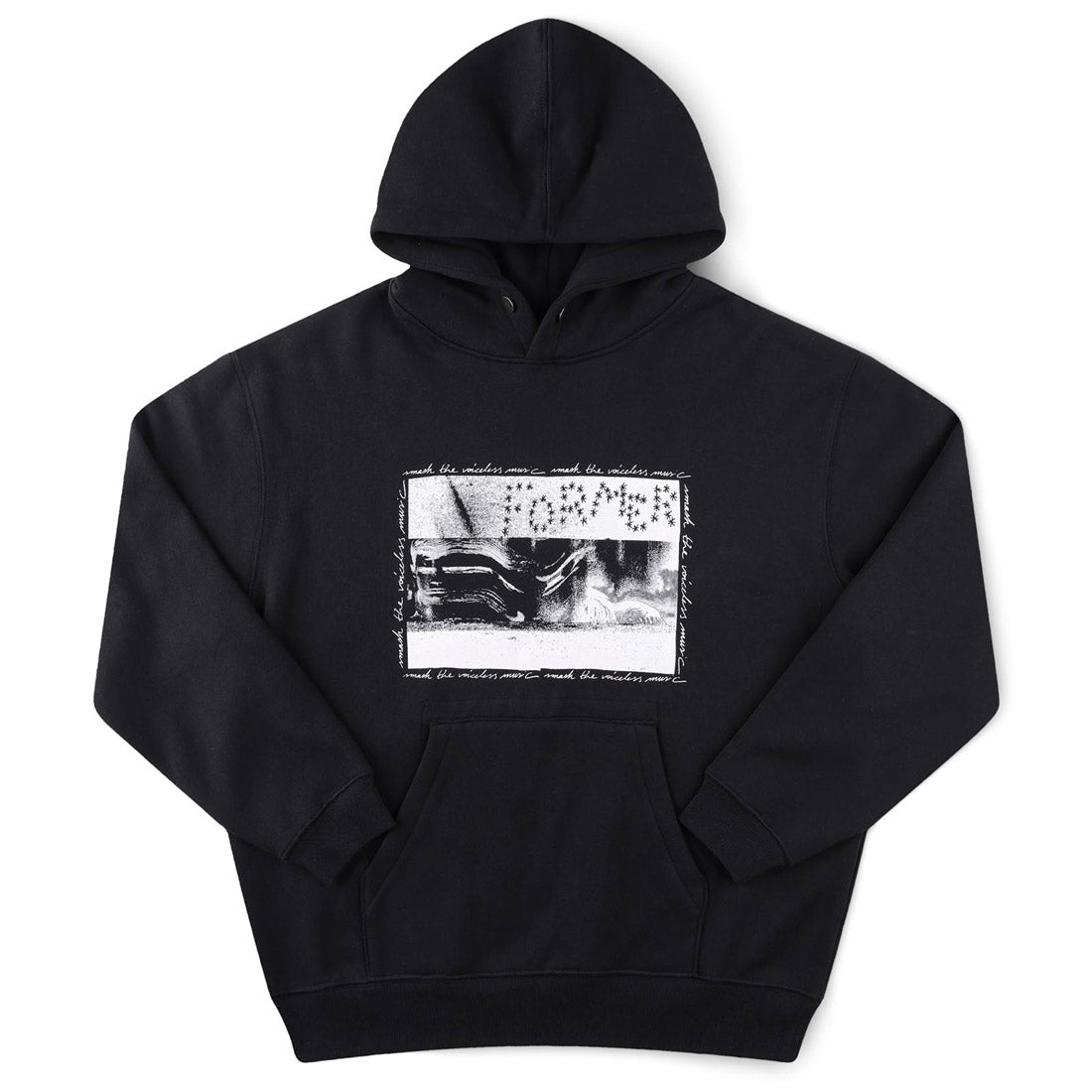 Former Establish Boxy Hood - Black - Mens Pullover Hoodie by Former