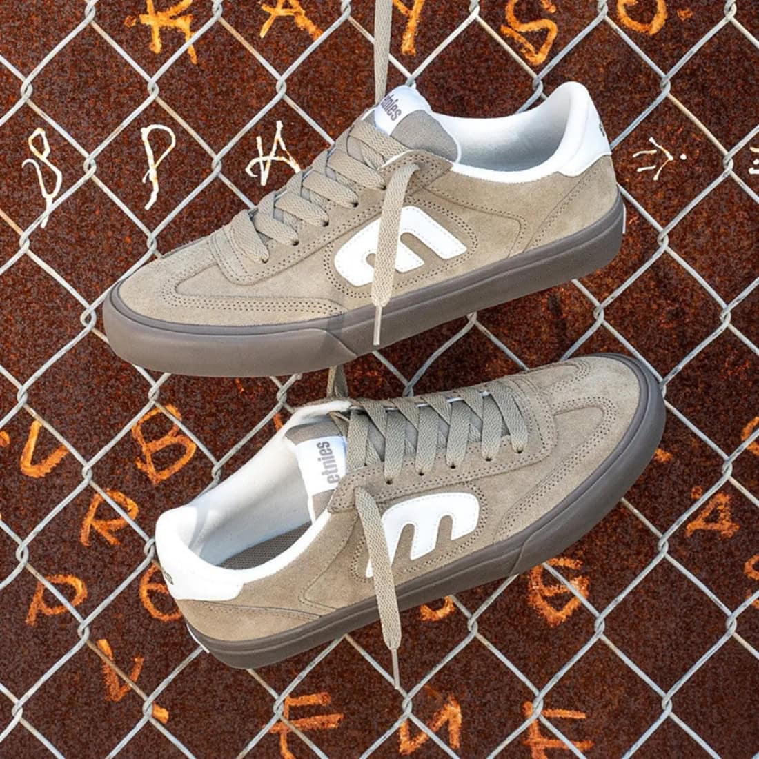 Etnies Locut Vulc Skate Shoes - Warm Grey - Mens Skate Shoes by Etnies