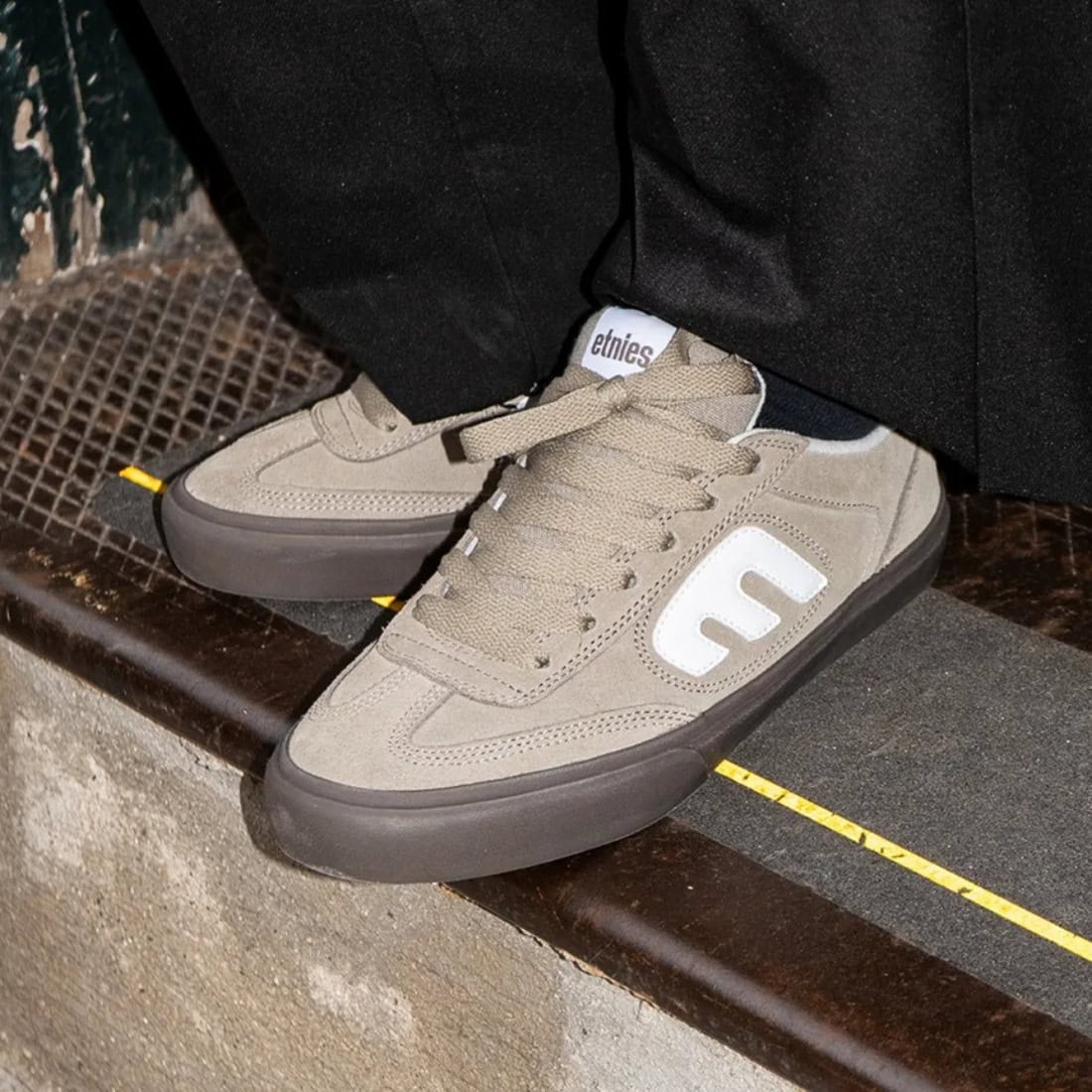 Etnies Locut Vulc Skate Shoes - Warm Grey - Mens Skate Shoes by Etnies