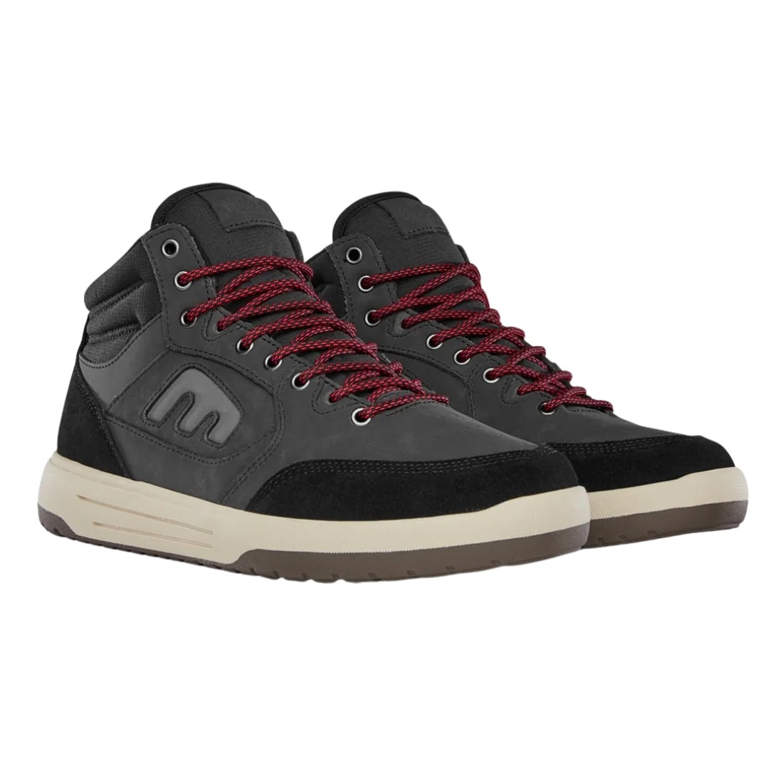 Etnies Loot HI WR Water Resistant Shoes - Black/Dark Grey - Mens High Top Trainers by Etnies