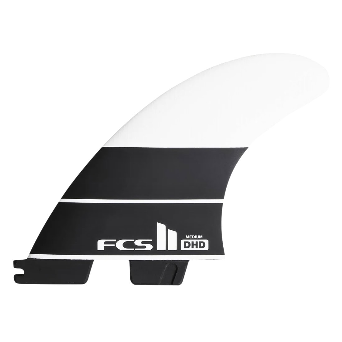 FCS II DHD PC (Large) Thruster Surfboard Fins - Black/White - FCS II Fins by FCS Large Fins