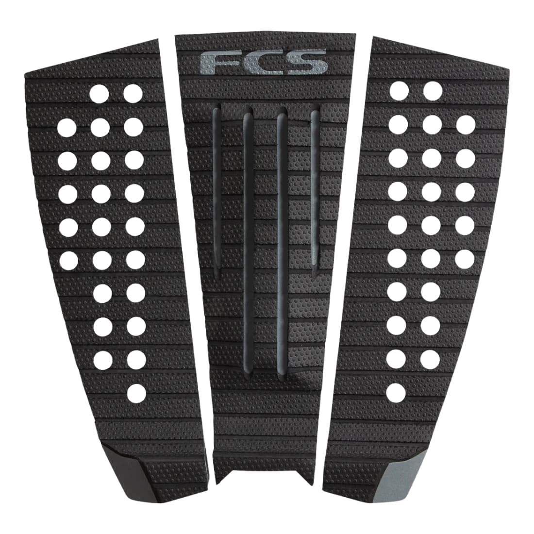 FCS Julian Wilson Tread-Lite 3 Piece Surfboard Tail Pad - Black/Charcoal - 3 Piece Tail Pad by FCS
