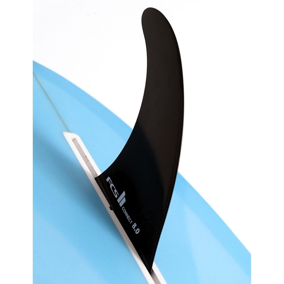 FCS II Connect GF 8" Single Fin - Black - Longboard/Single Fin by FCS 8 inch