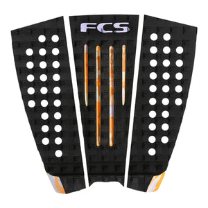 FCS Julian Wilson Tail Pad - Black/Multi Camo - 3 Piece Tail Pad by FCS