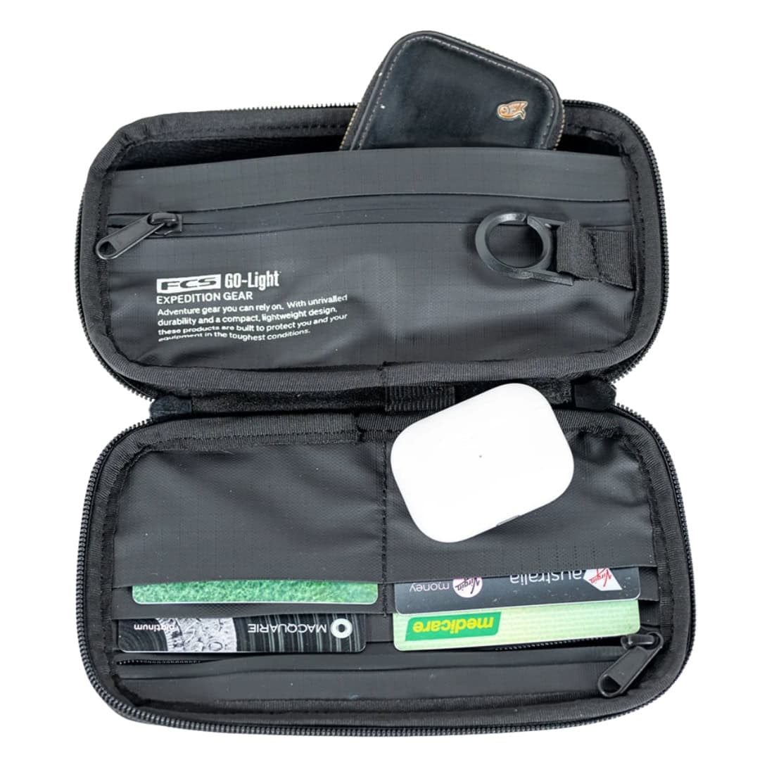 FCS Travel Wallet - Black - Gifts for Surfers by FCS