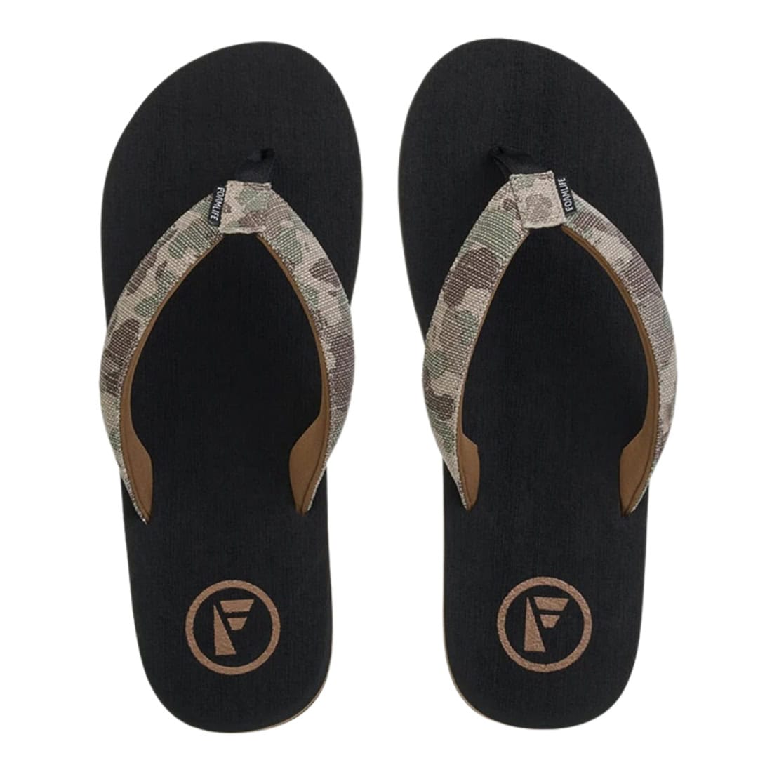 Foamlife Pampa-Artist Series Flip Flops - Black - Mens Flip Flops by FoamLife