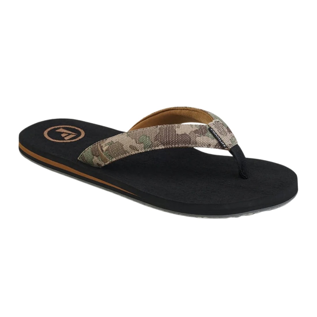 Foamlife Pampa-Artist Series Flip Flops - Black - Mens Flip Flops by FoamLife