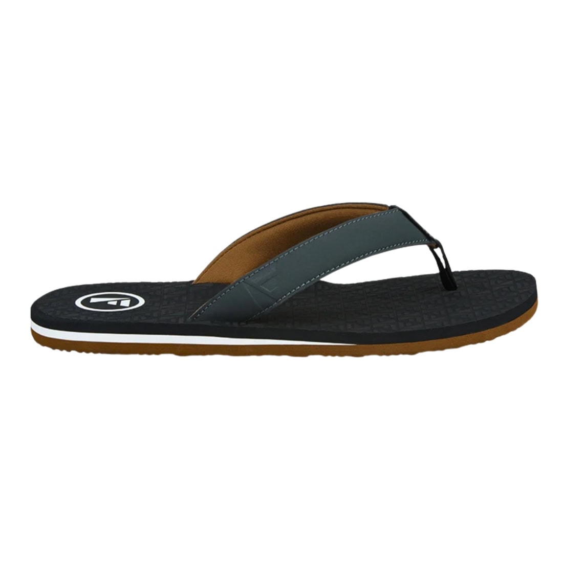 Foamlife Traad Flip Flop Sandals - Black/Slate Grey - Mens Flip Flops by FoamLife