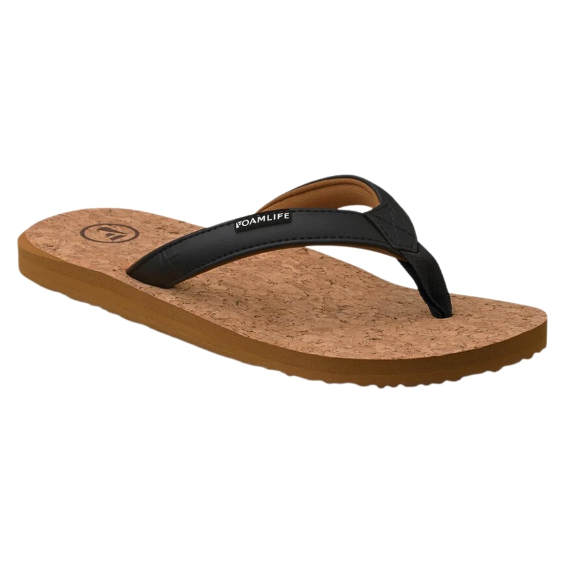 Foamlife Womens Goldie Earth Flip Flop Sandals - Latte Brown - Womens Flip Flops by FoamLife