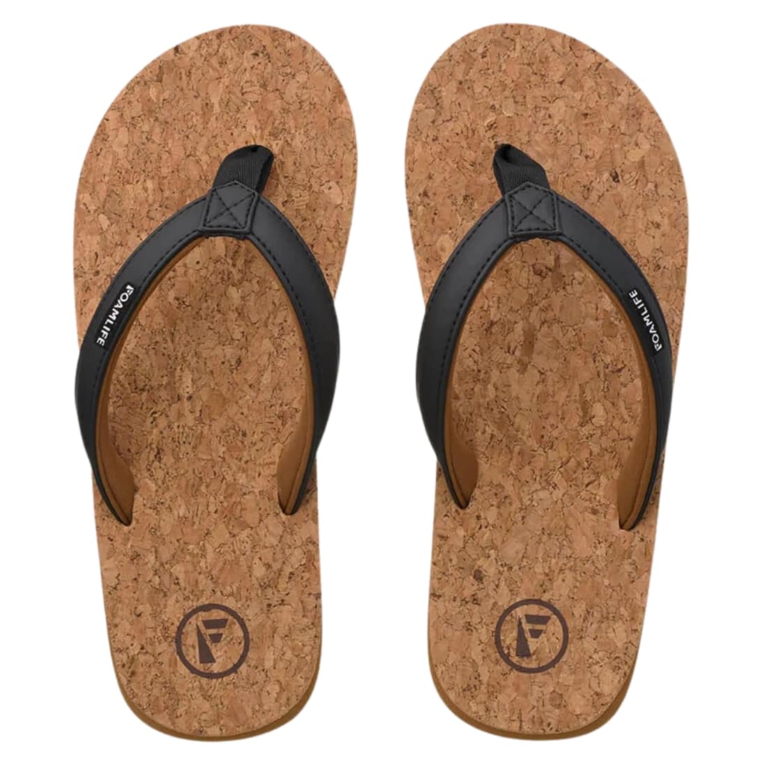 Foamlife Womens Goldie Earth Flip Flop Sandals - Latte Brown - Womens Flip Flops by FoamLife