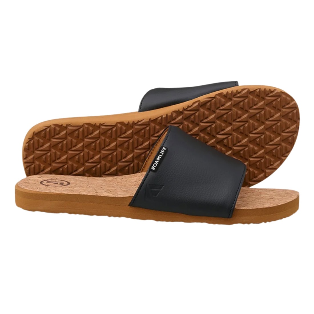 Foamlife Womens Goldie Slider Sandals - Latte Brown - Womens Flip Flops by FoamLife