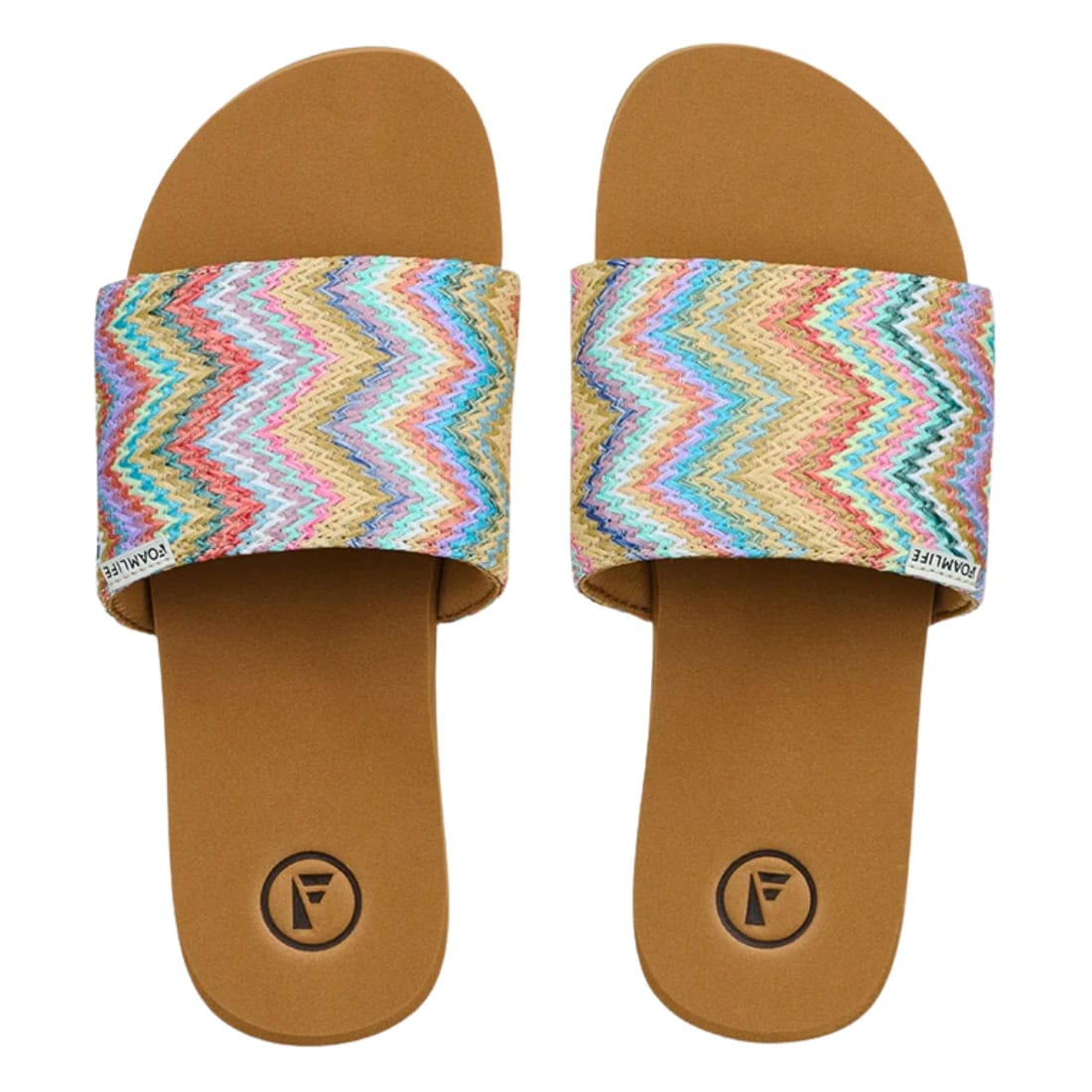 Foamlife Womens K Bay Slider Sandals - Latte Brown - Womens Flip Flops by FoamLife