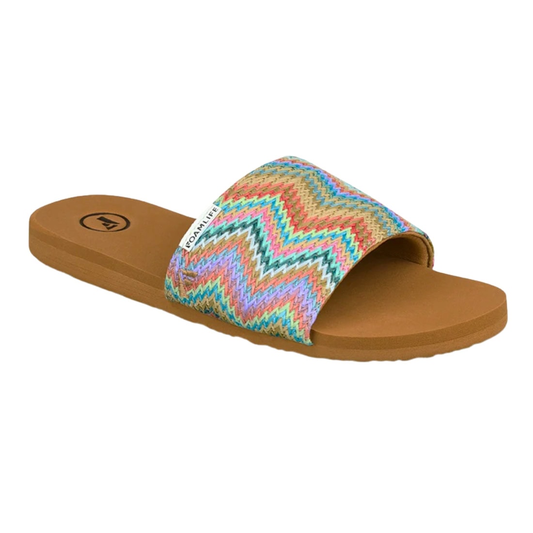 Foamlife Womens K Bay Slider Sandals - Latte Brown - Womens Flip Flops by FoamLife