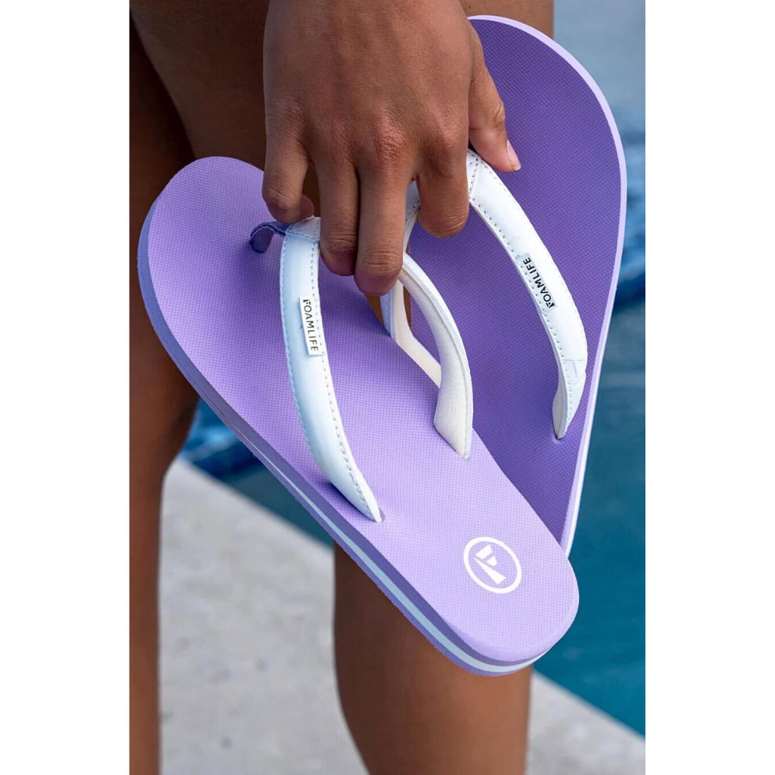 Foamlife Womens Lixi Flip Flop Sandals - Lilac - Womens Flip Flops by FoamLife