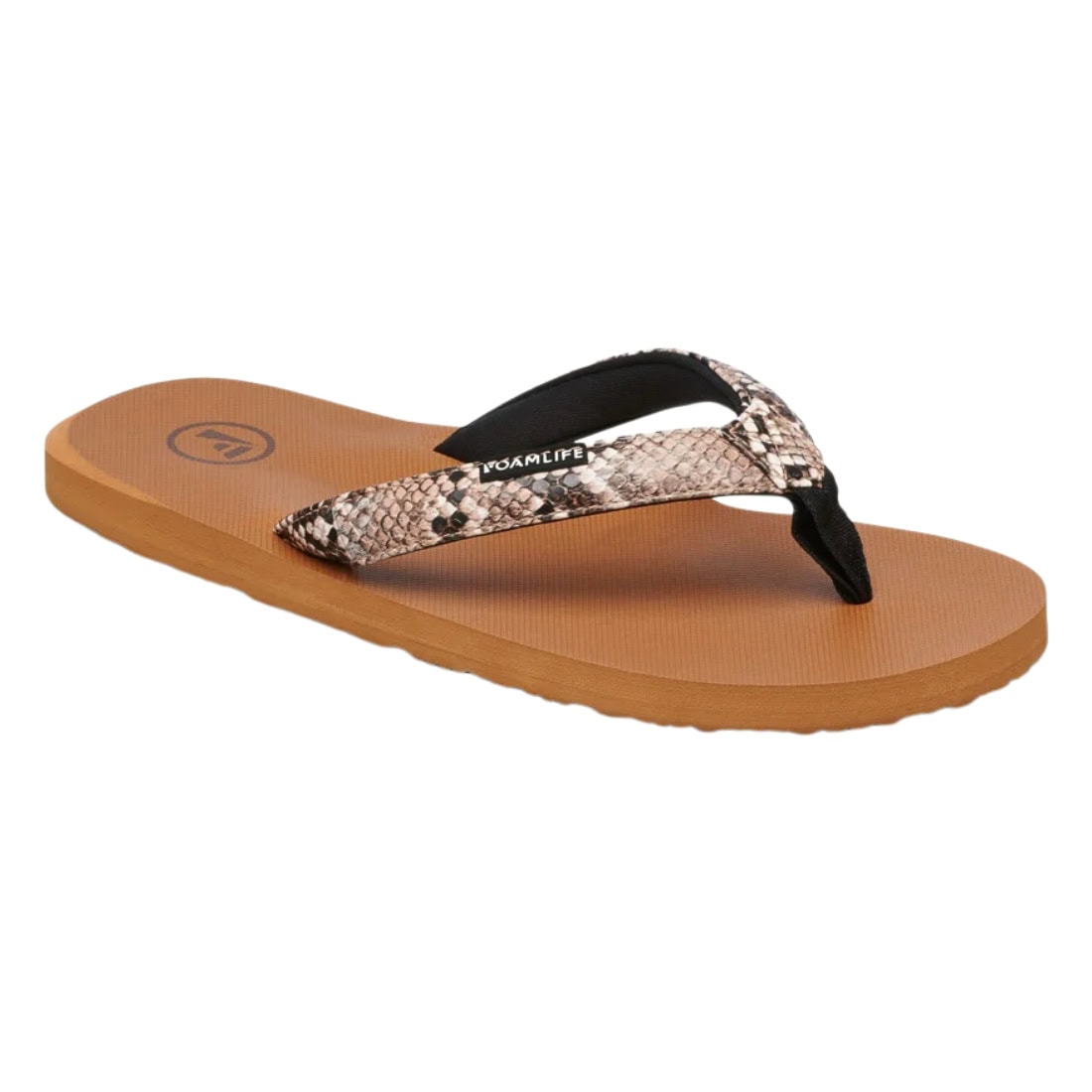 Foamlife Womens Selene Flip Flop Sandals - Latte Brown - Womens Flip Flops by FoamLife