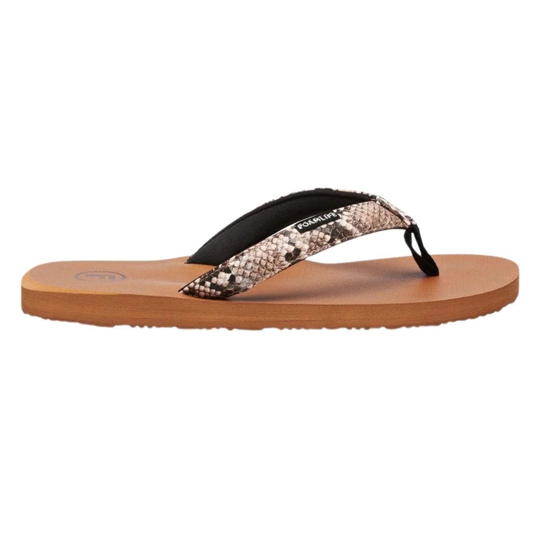 Foamlife Womens Selene Flip Flop Sandals - Latte Brown - Womens Flip Flops by FoamLife