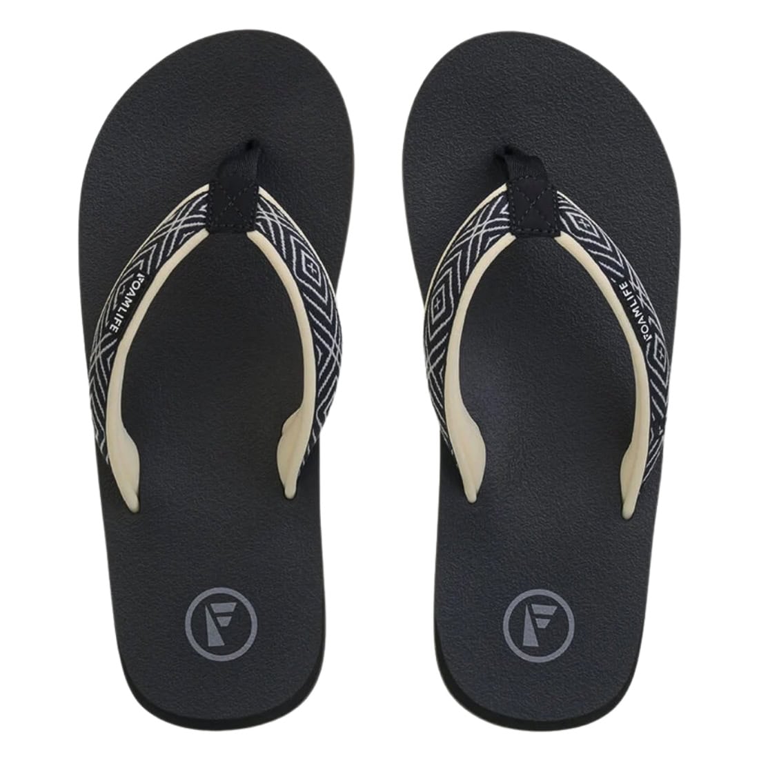 Foamlife Womens Yogi Flip Flop Sandals - Black - Womens Flip Flops by FoamLife