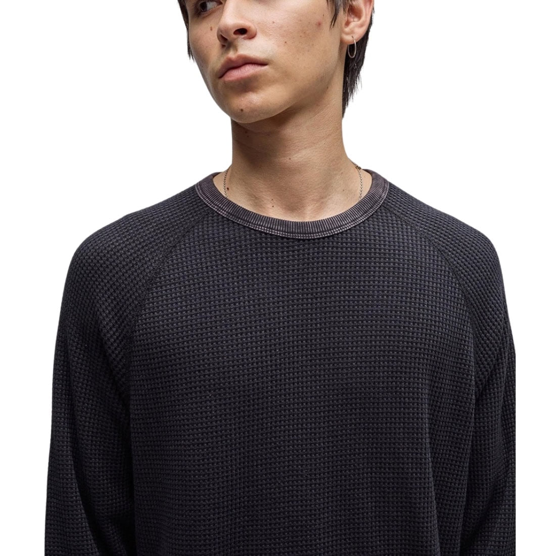 Former Austyn Gillette Acid Waffle Longsleeve - Acid Black - Mens Crew Neck Sweatshirt by Former