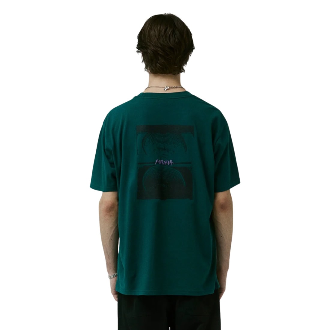 Former Droid Crux T-Shirt - Petrol - Mens Graphic T-Shirt by Former