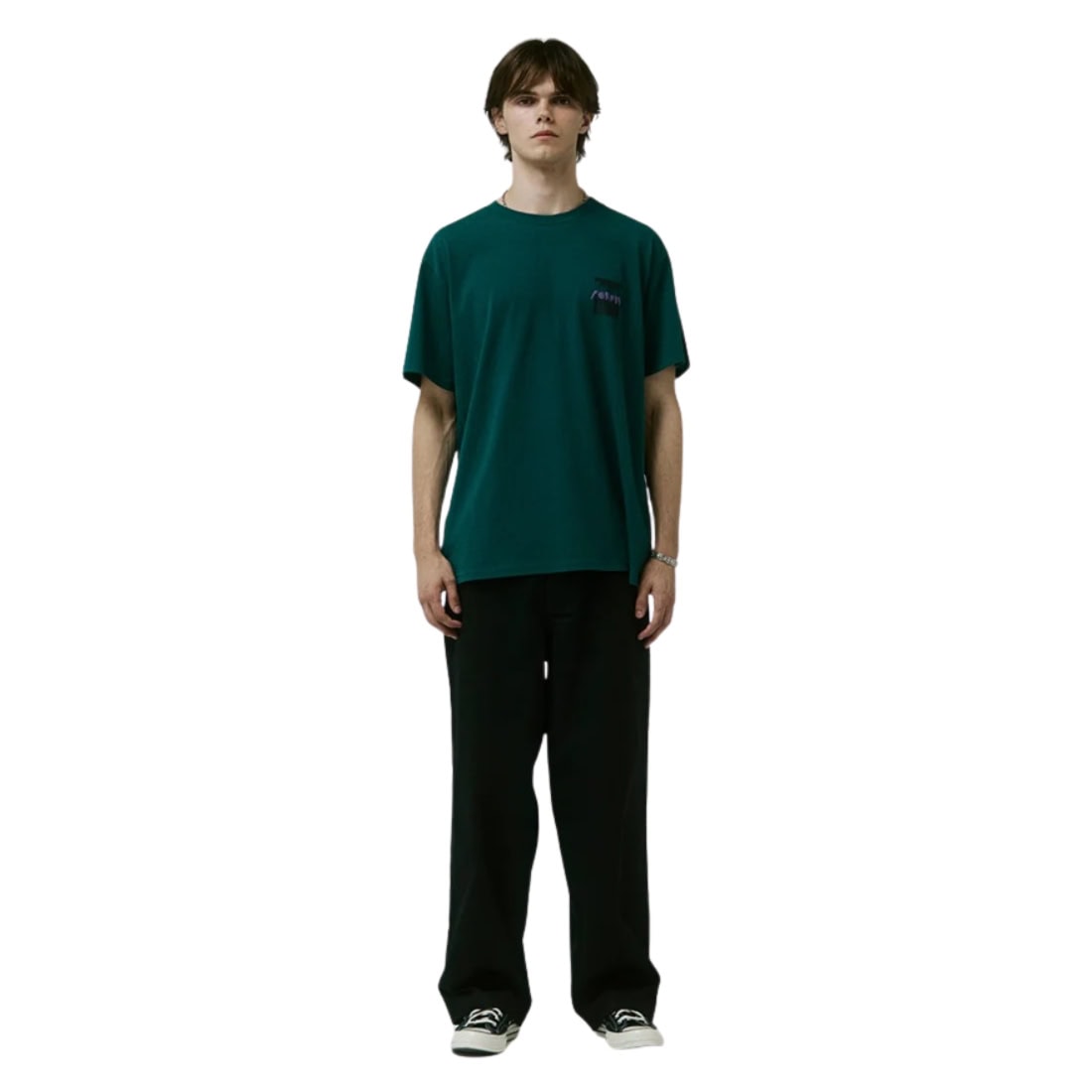 Former Droid Crux T-Shirt - Petrol - Mens Graphic T-Shirt by Former